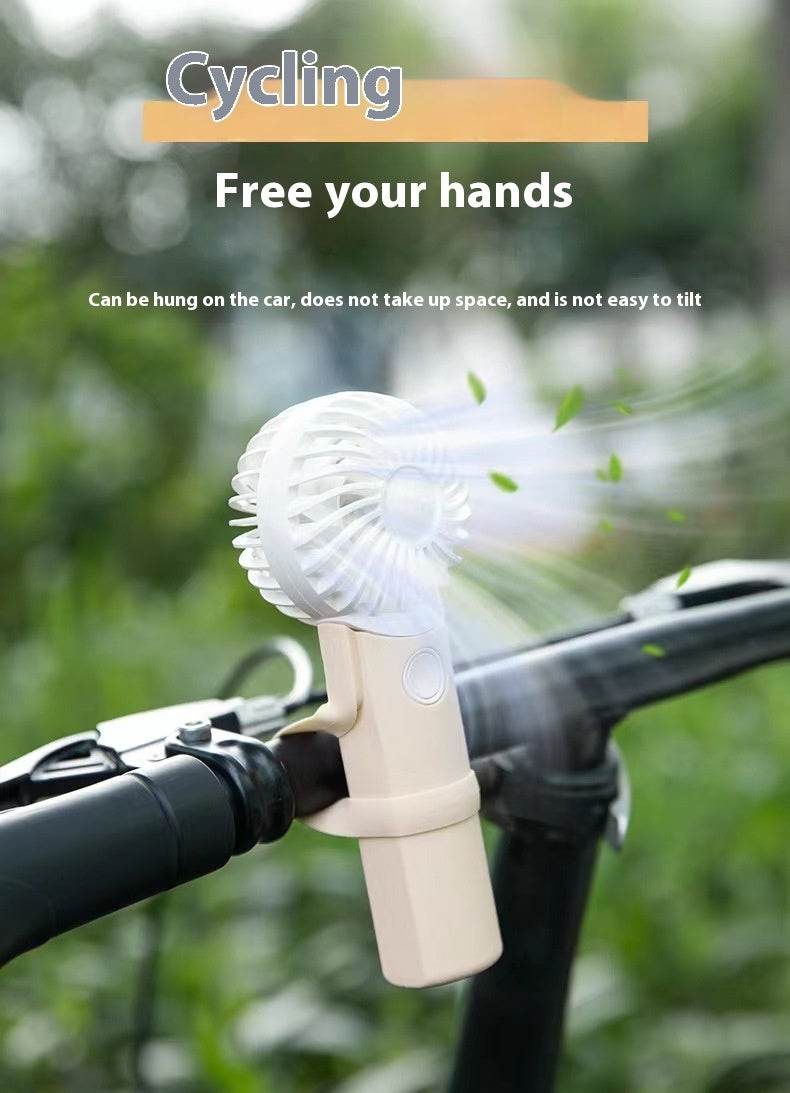 Handheld Fan Portable Silicone Handle Fixed Neck Mini - Velora