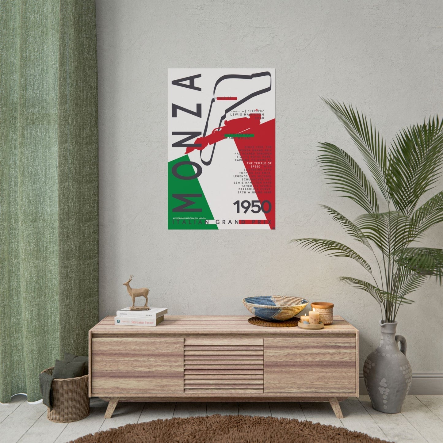 Monza F1 Grand Prix Temple of Speed Poster - Velora