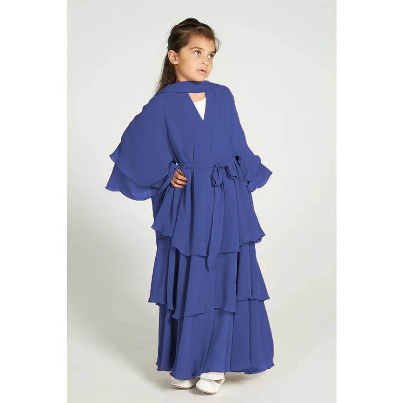Elegant Three-layer Chiffon Children's Clothing Elegant Dress - Velora