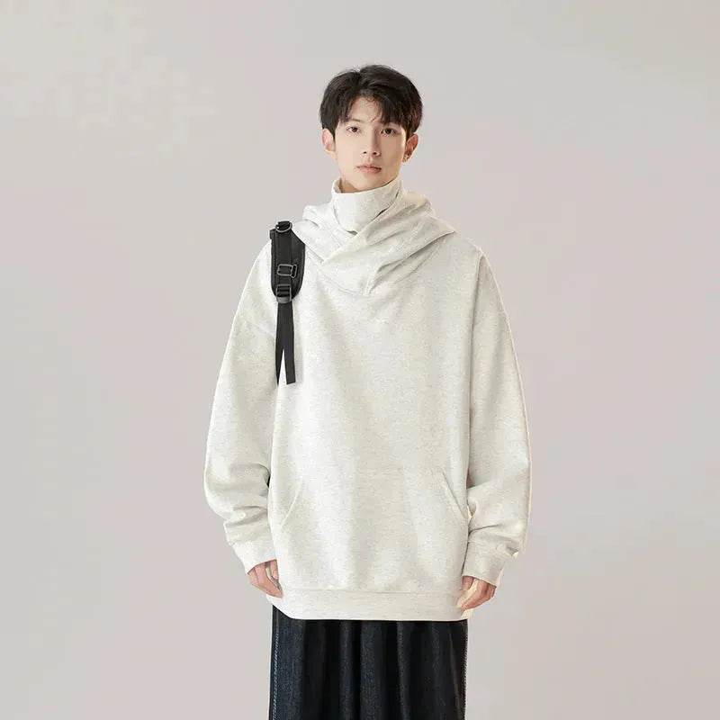 Autumn Winter Oversized Turtleneck Hoodie Pullover for mens - Velora