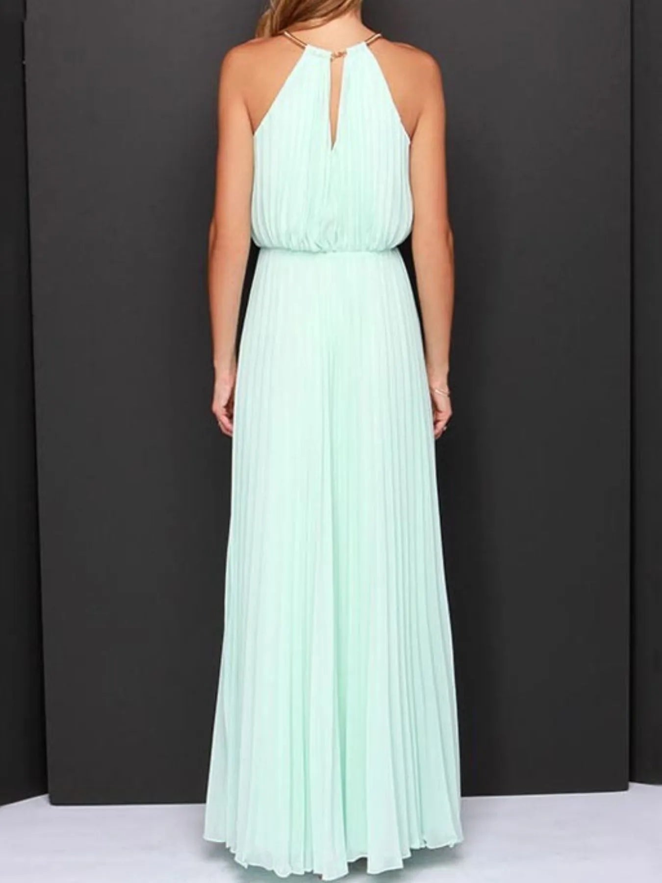 Pleated Sleeveless Maxi Tank Dress - Velora