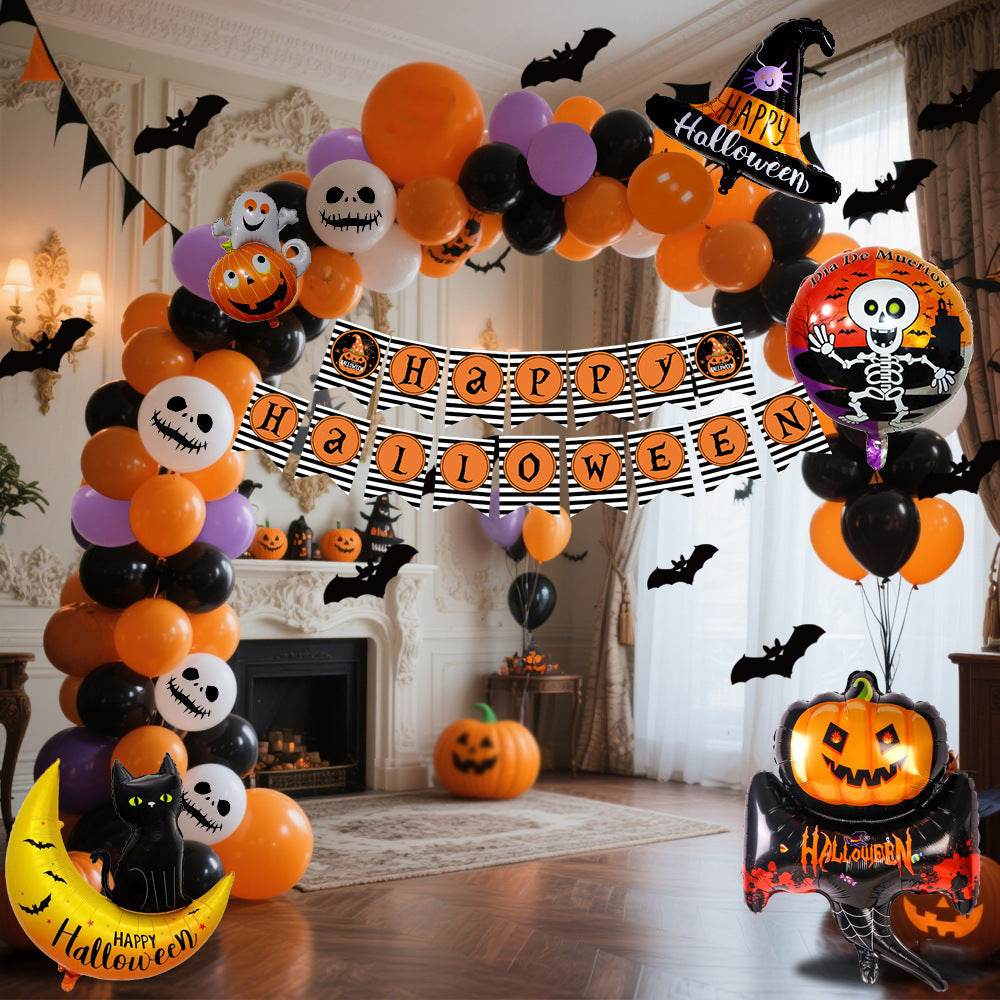 Halloween Hanging Flag Balloon Set Party Decoration Supplies - Velora