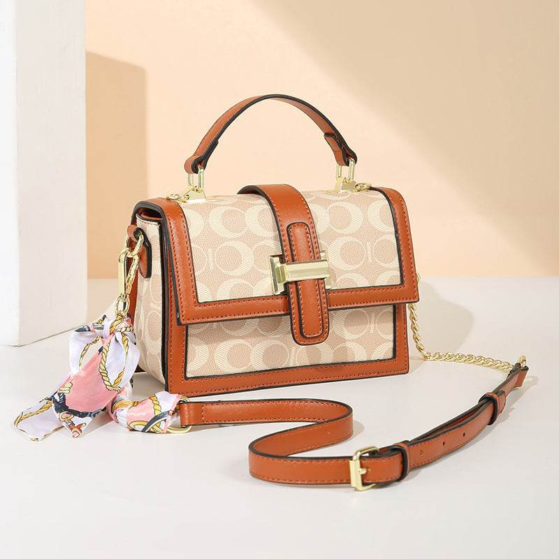 Vintage Printed PVC leather Shoulder Crossbody Bag for women - Velora