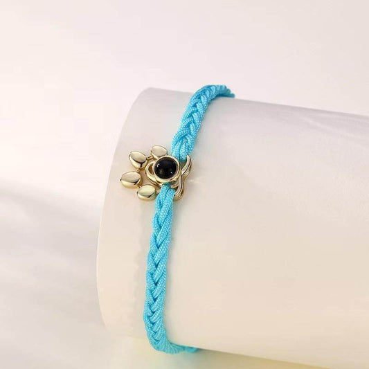 Beaded Personalized Photo Projection Bracelet Custom Photo Dog Paw Bracelet Pet Photo Necklace Cat PawPendant Commemorative Gift - Velora