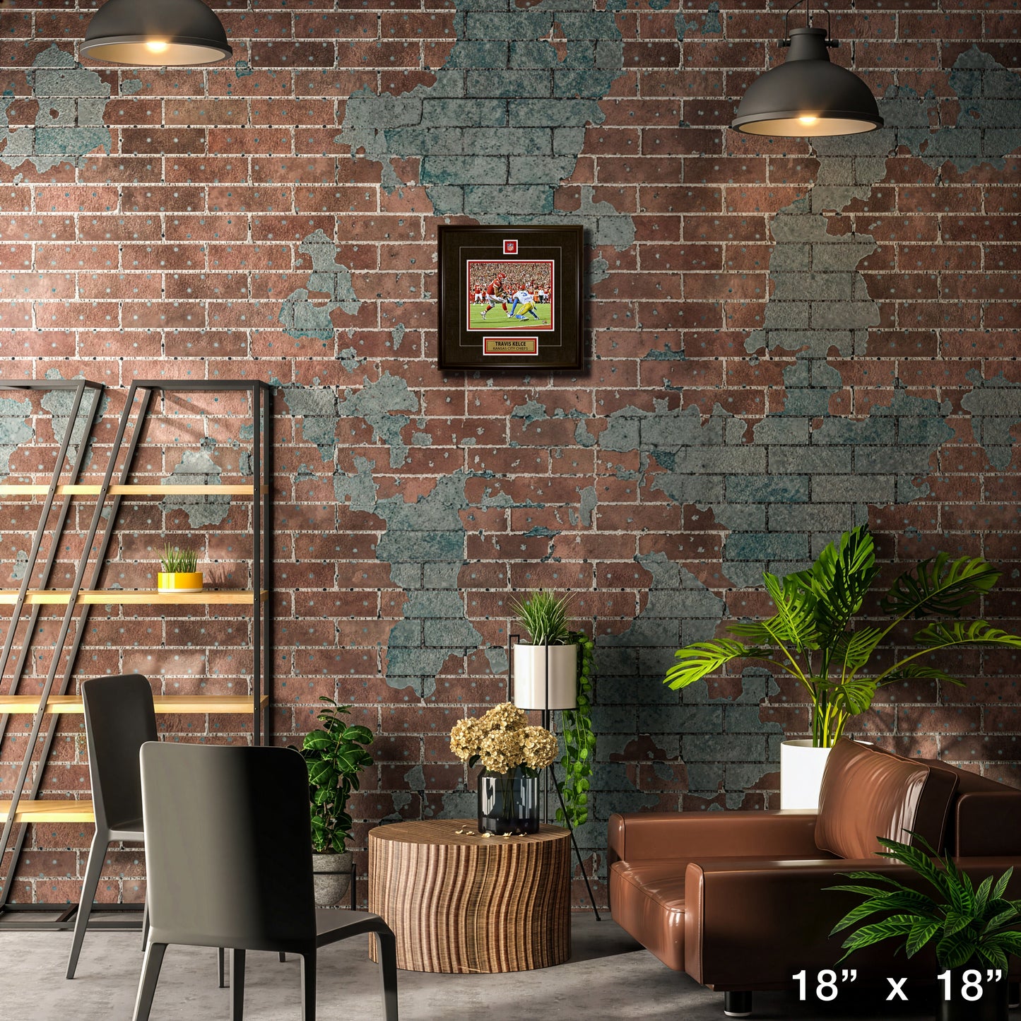 Travis Kelce Framed Pin & Plate Chiefs