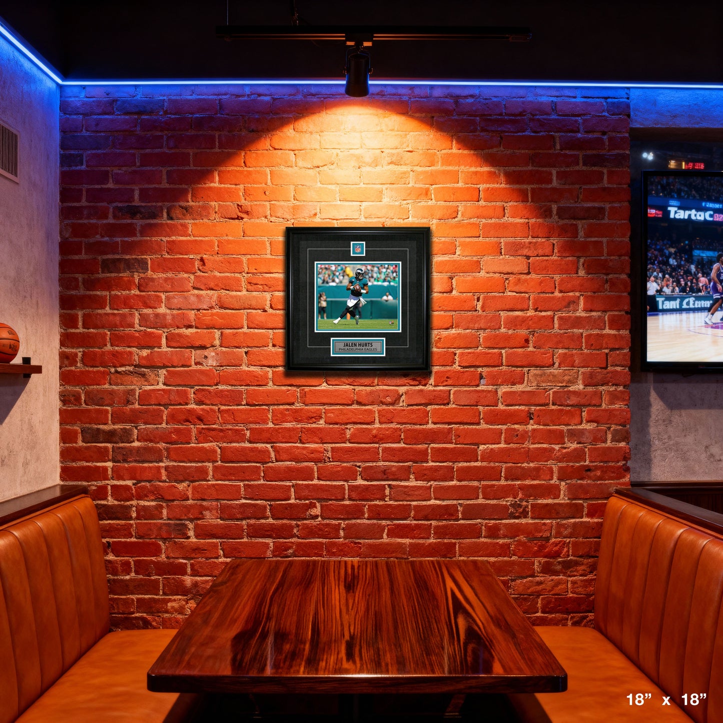 Jalen Hurts Framed Pin & Plate Eagles