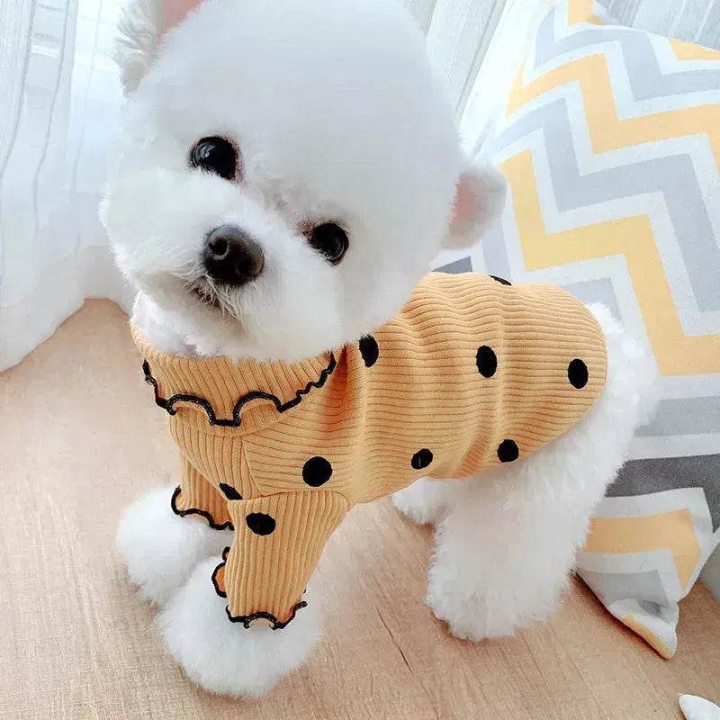 Fleece Turtleneck Shirt for Pets Dog Cat apparels for Fall and Winter - Velora