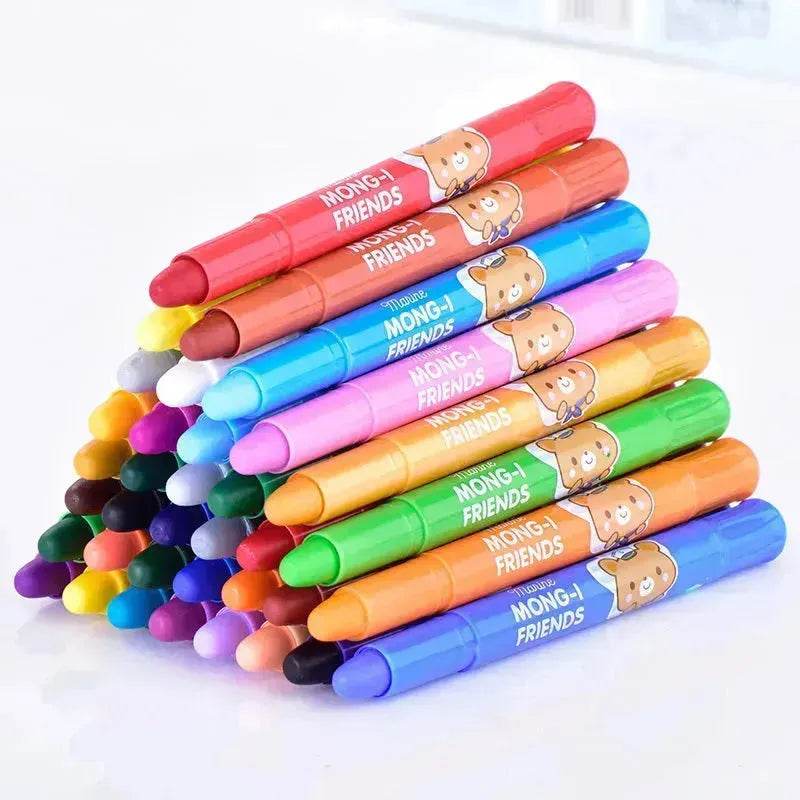 Kids Children Deli Rotating Crayon Children's Oil Pastel - Velora