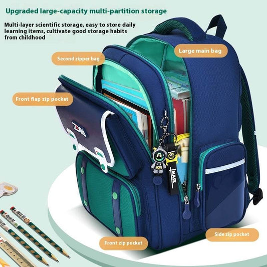 Elementary School Spine Protection Backpack Water resistant School bag - Velora