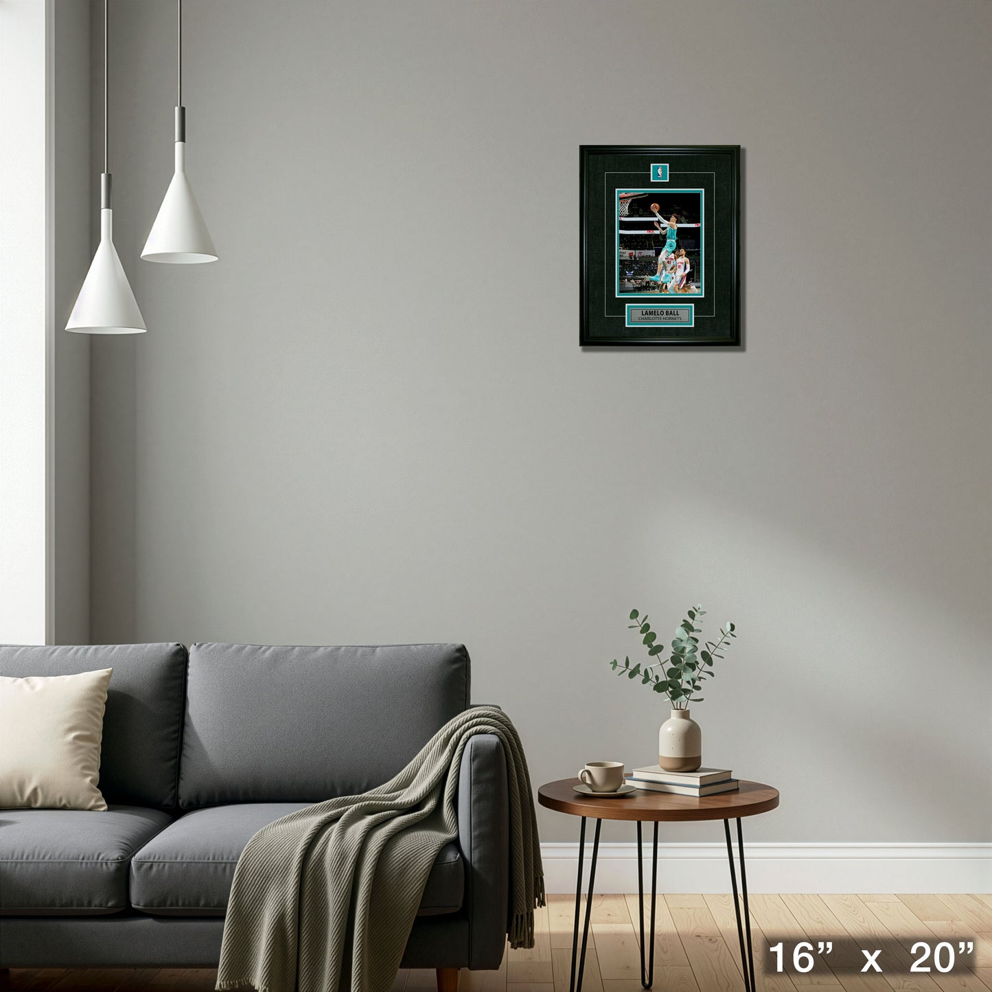 LaMelo Ball Framed Pin & Plate Hornets