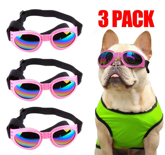 Pet Sunglasses Dog Cat Windproof Glasses Accessories Goggles Small Medium Dog Sun Visor Eye Wear Glasses UV Dust Fog Protection With Adjustable Strap - Velora