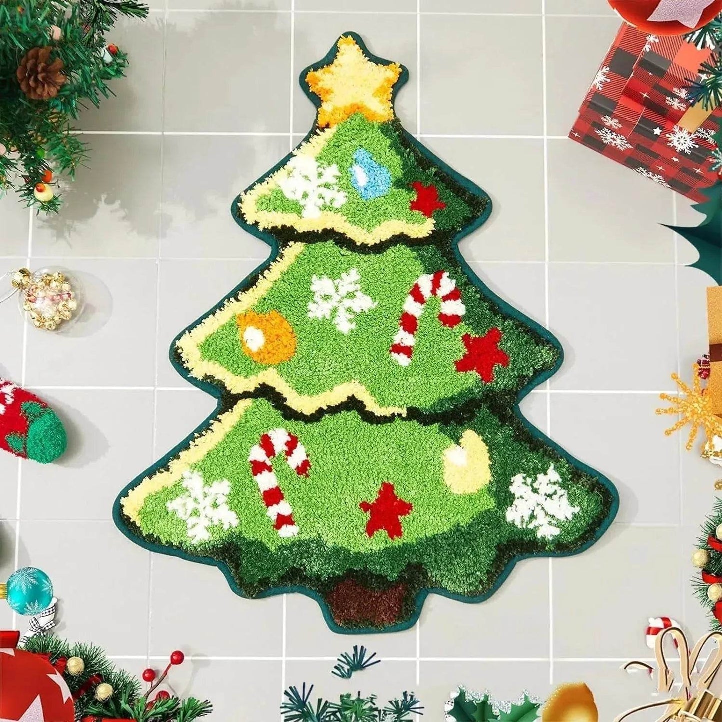 Nordic Christmas Tree Cashmere Mat - Velora