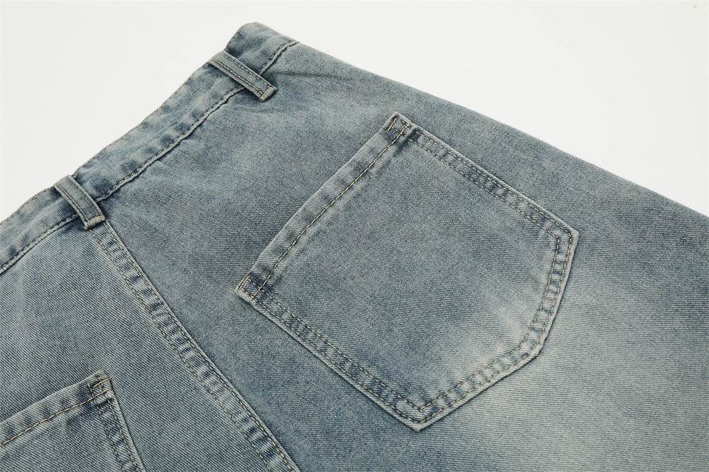 Hand Painted Graffiti Printing Denim Shorts Men Jeans - Velora