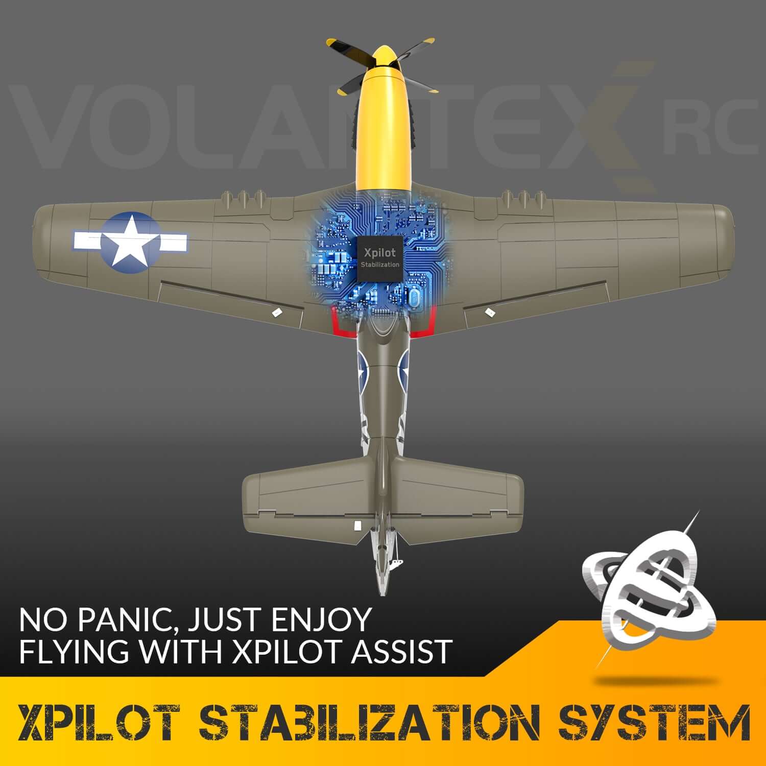 P51D RC Airplane with Mode 1 Transmitter | 4-Channel Brushless & XPilot Stabilizer - Velora Luxury Fashion