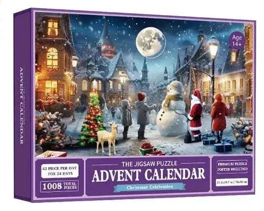 New 24 Boxes Unique Christmas Advent Calendar 2024 Jigsaw Puzzle - Velora