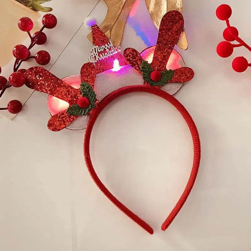 Christmas With Light Headband Snowflake Women's - Velora