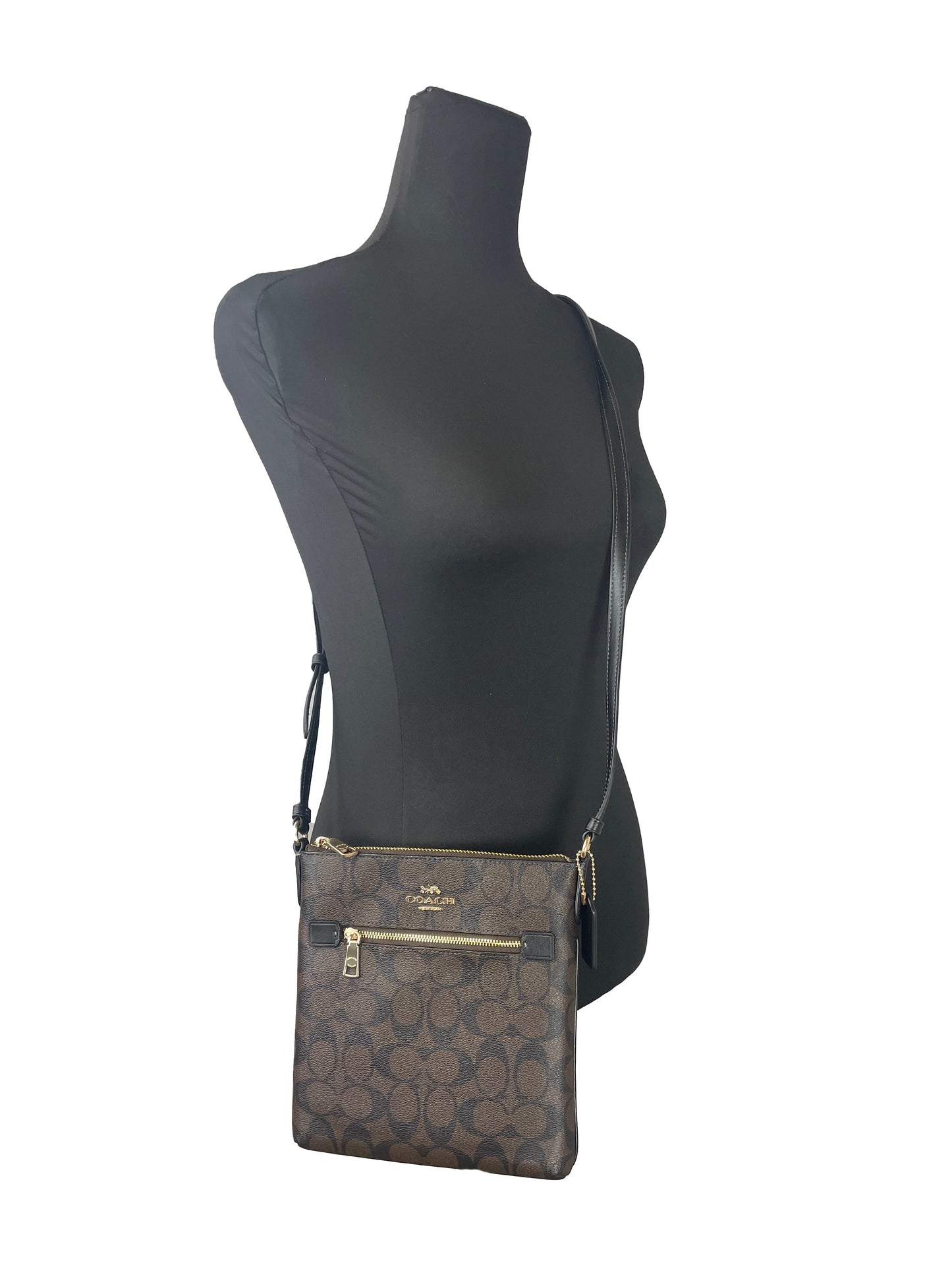 Coach Miniature Rowan Leather Crossbody File Bag