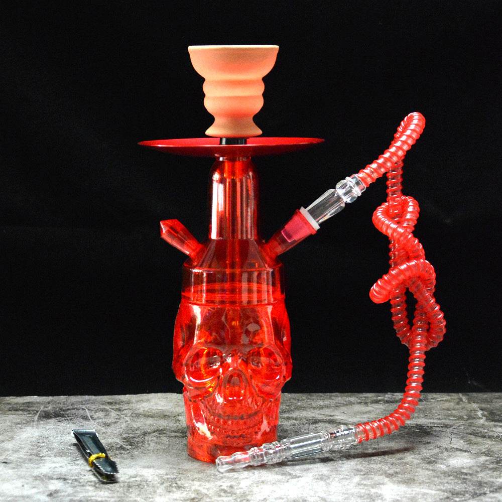 Arabian Acrylic Hookah With Illuminated Skull - Velora