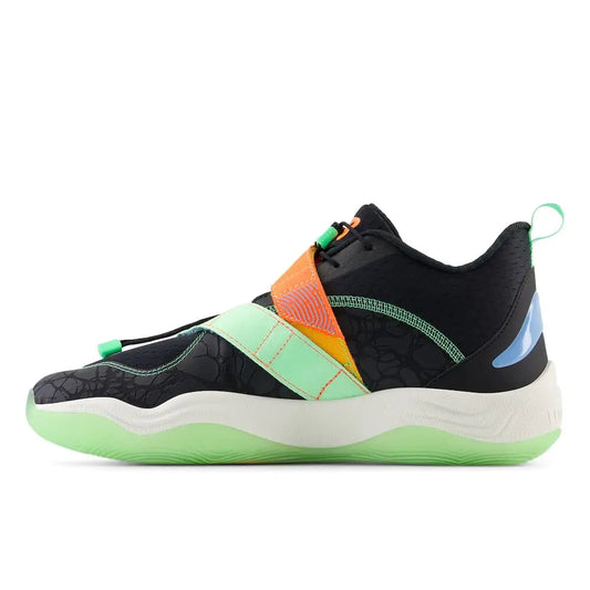 New Balance Unisex FuelCell Lindor V2 Turf Baseball Shoe Black/Neon Dragonfly/Electric Jade 6 Wide US Men