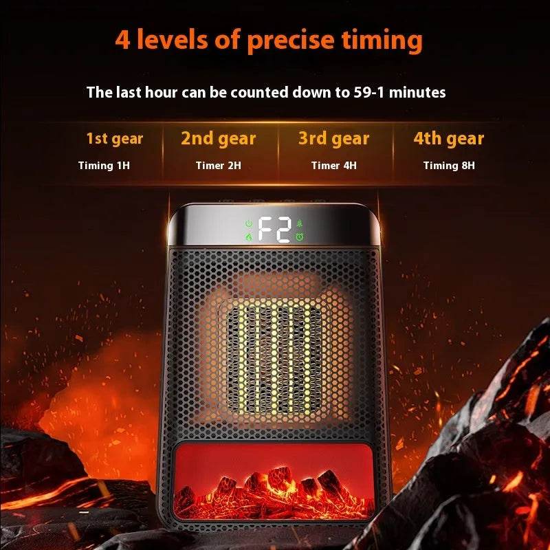 Portable Whole House Room Instant 3D Electric Flame Space Heater - Velora