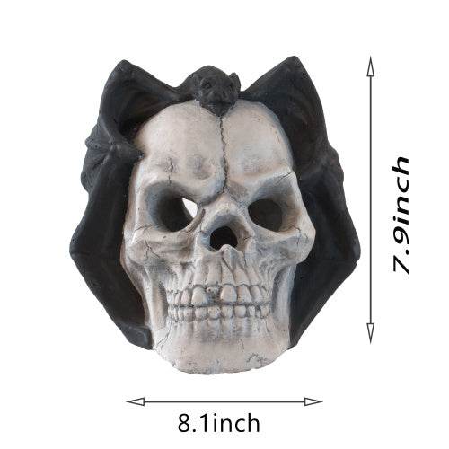 Fire Pit Demon Skull Gas Log For Ventless Vent Free, Propane, Gel, Ethanol, Electric, Outdoor Fireplace And Fire Pit, Halloween Decor - Patent Pending - Velora