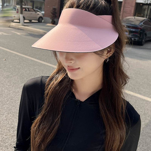 Seamless Integrated Air Top UV Protection Hat Women Summer Sun Visor Hat - Velora