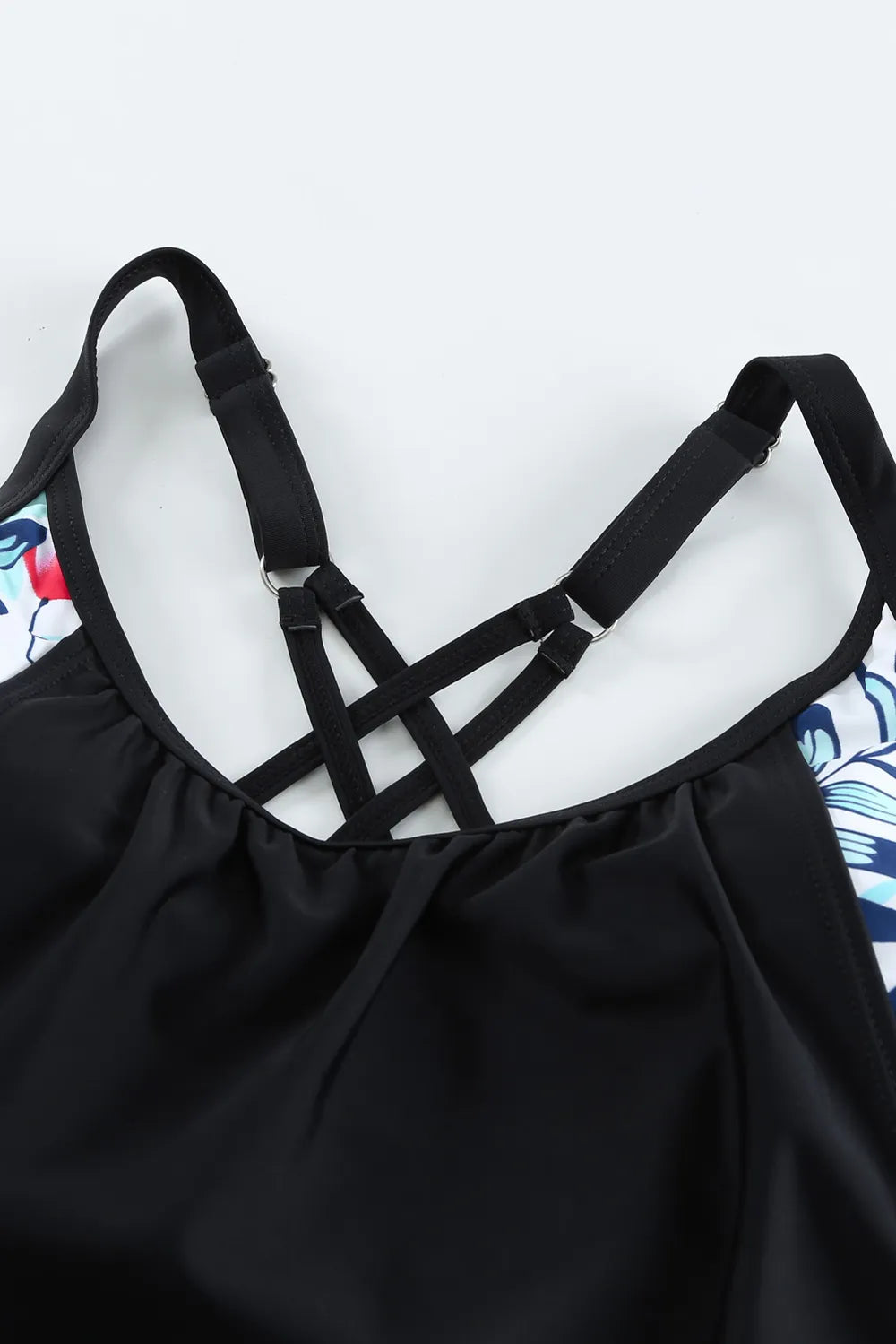 Full Size Crisscross Scoop Neck Tankini Set - Velora