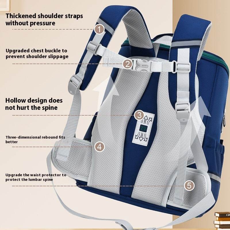 British Style School Bag Ergonomic Spine Supportive Backpack - Velora
