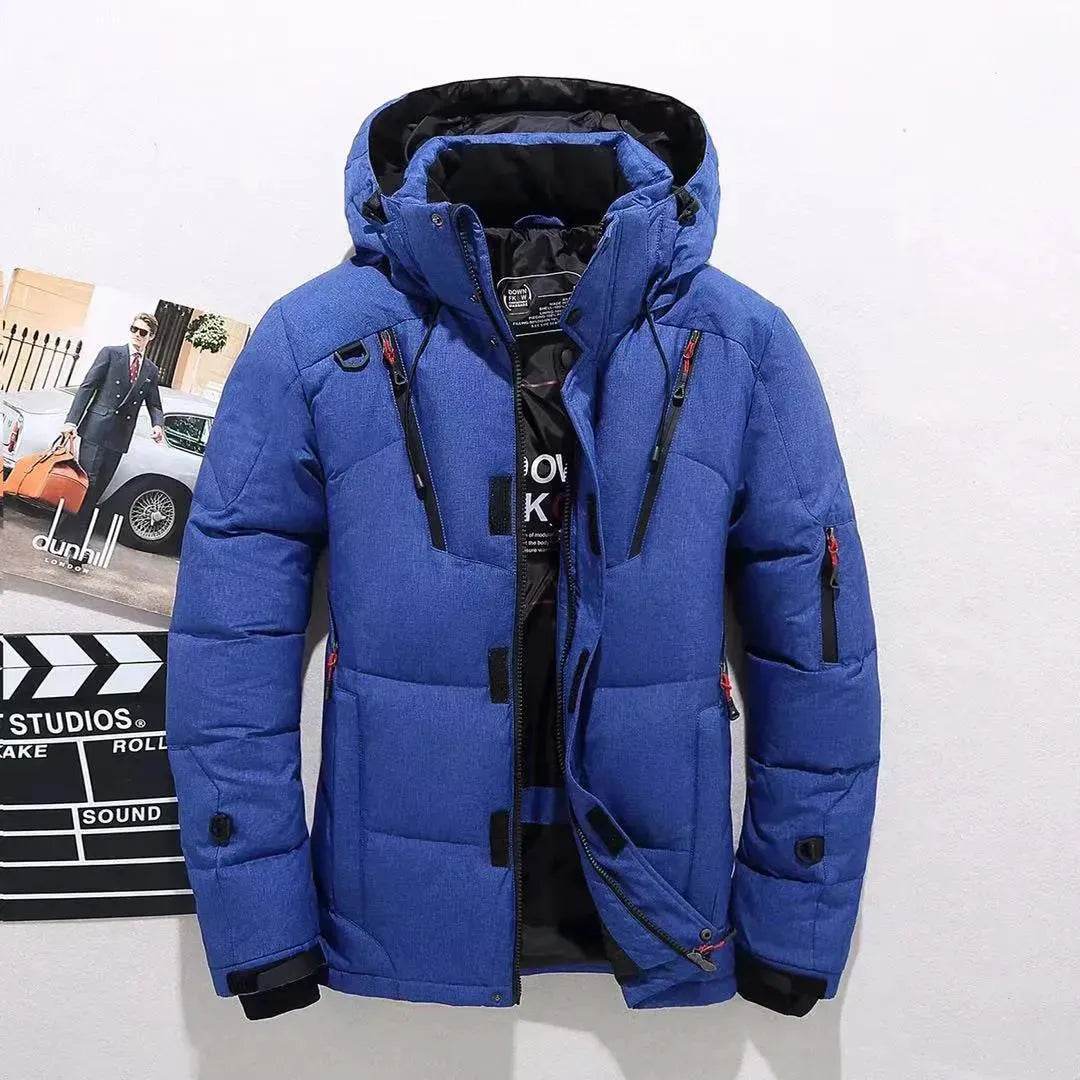 Outdoor Leisure Winter Thickened Hooded Men's Winter Puffer Coat - Velora