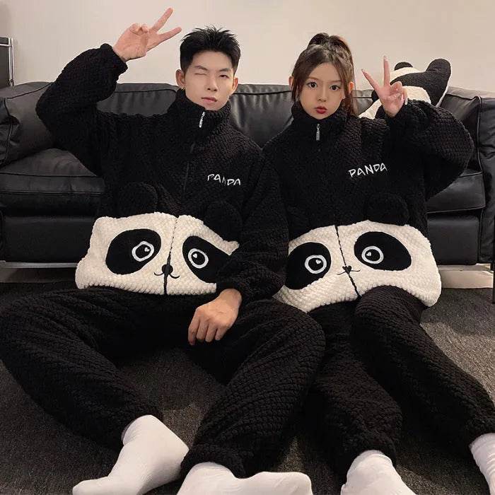 Fashion Casual Embossed Velvet Couple Pajamas