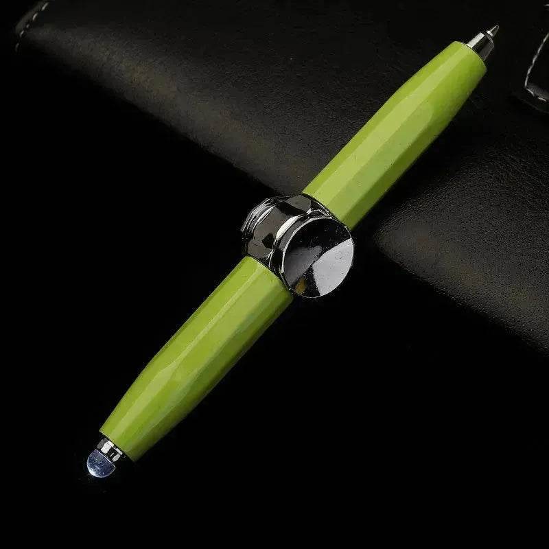 Creative Multi-Function LED Pen Spinning Decompression Gyro Metal Ballpoint Pen Fashion Office School Supplies Writing Pens - Velora