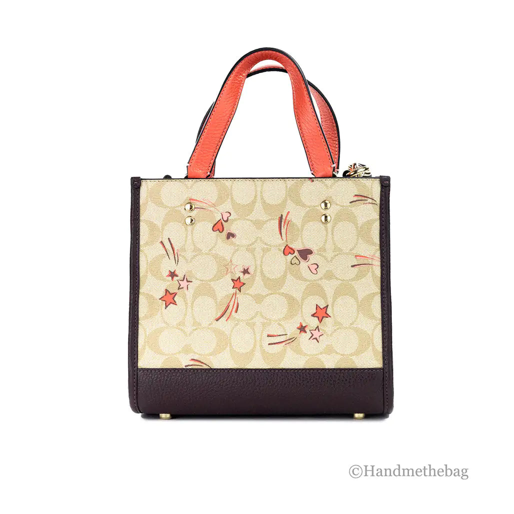 Coach Dempsey 22 Small Heart Star Print Carryall Bag