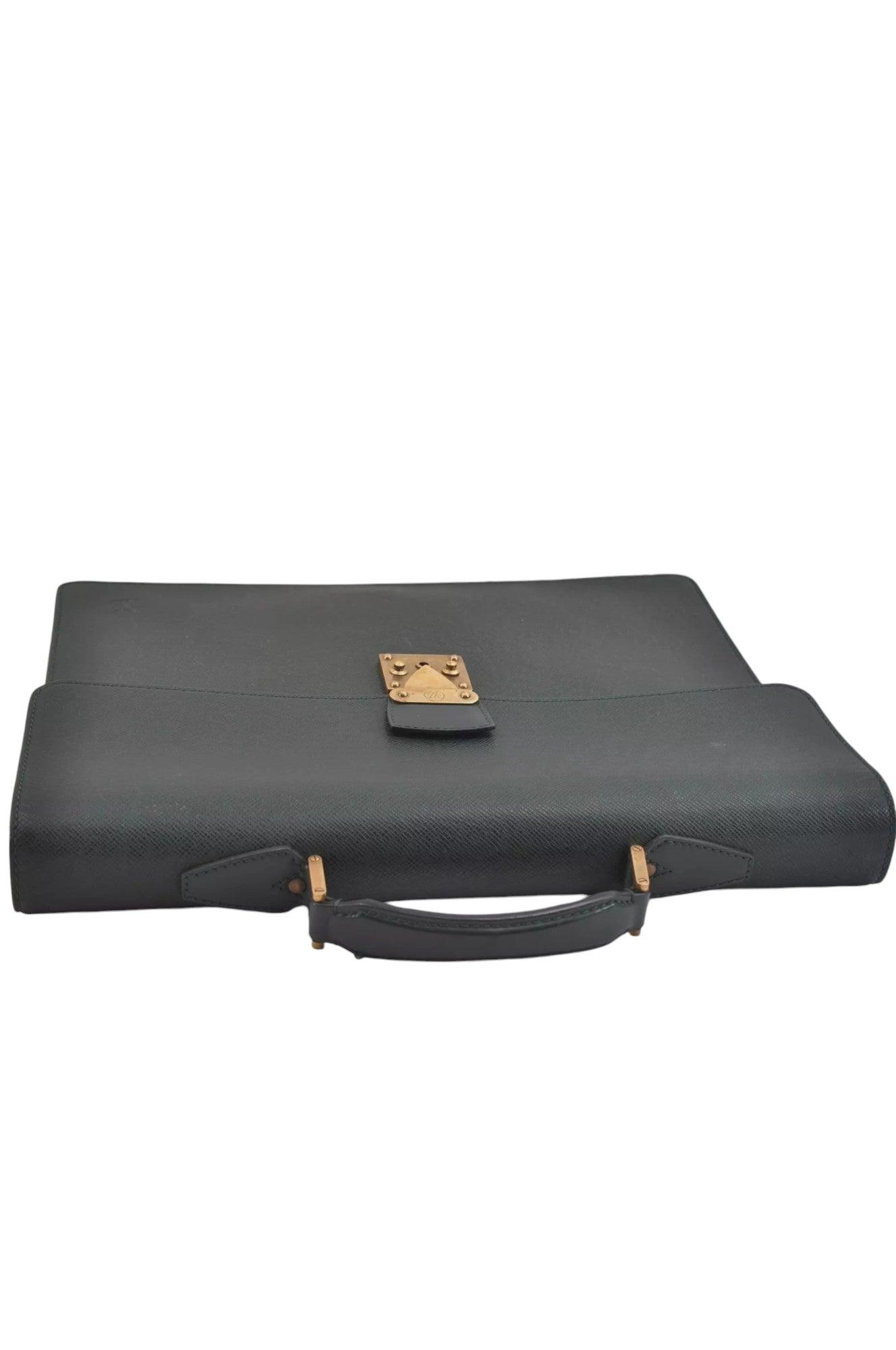 Louis Vuitton Taiga Serviette Kourad Briefcase Green M30074 LV 8936K - Velora