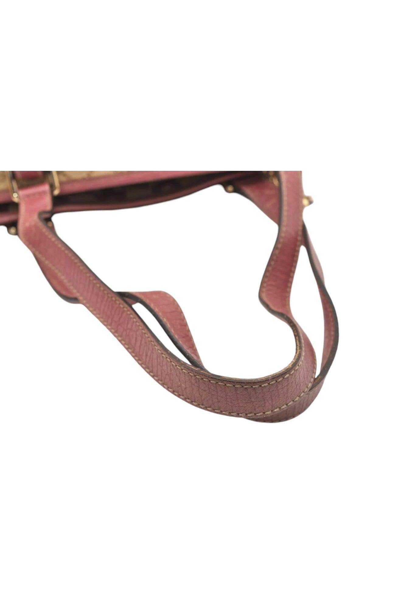 GUCCI Sherry Line Shoulder Tote Bag GG Canvas Leather Beige 7192K - Velora