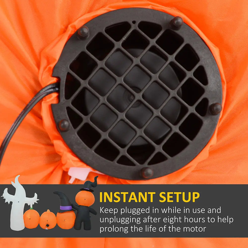 7.5ft Inflatable Halloween Pumpkin Ghost Family, Blow Up LED Display For Garden Indoor Outdoor EX-STOCK Canada