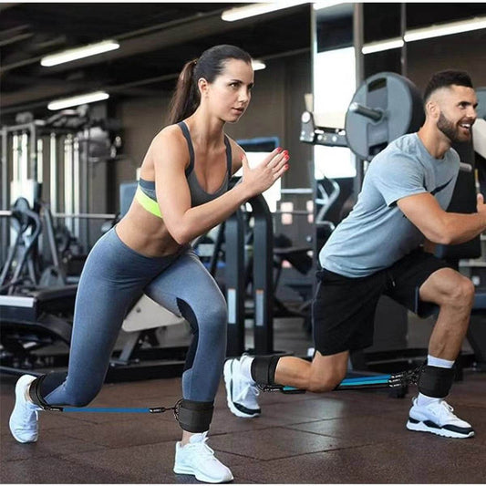 Ankle Strap Resistance Bands Hip Leg Strength Pull Rope Fitness Elastic Training Home Yoga Pilate Crossfit Workout Gym Equipment - Velora
