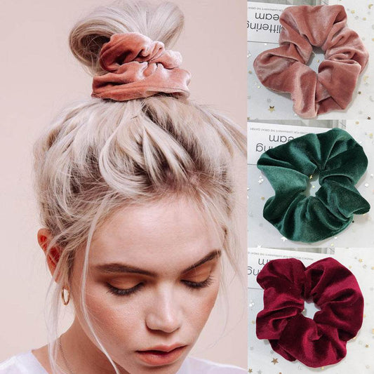 Fashion Velvet Scrunchies for Hair Ponytail Holder - Velora