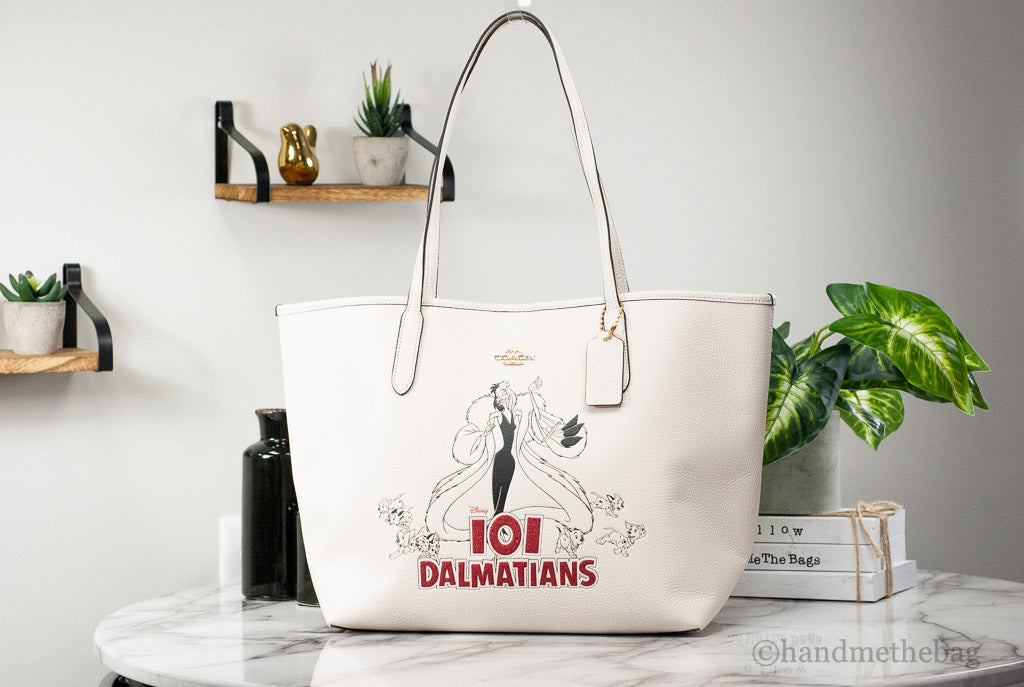 Coach X Disney Cruella 101 Dalmations Motif City Tote