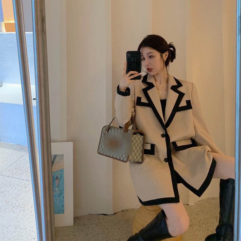 Stitching fashionable Street Blazer suit for women - Velora