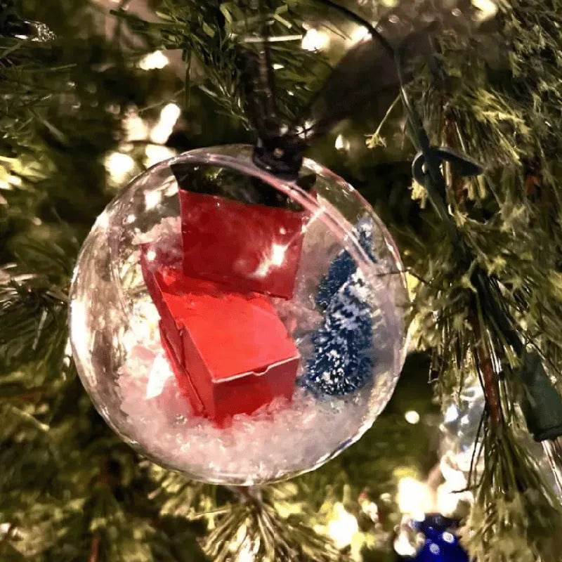 Christmas Tree Decoration Transparent Ball Hanging Decoration Scene Layout Hanging Decoration - Velora