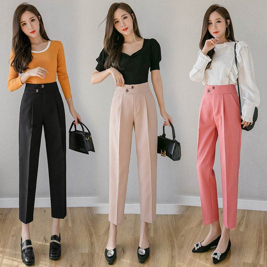 Tapered Trousers Women's Slim Harem Suit Trousers - Velora