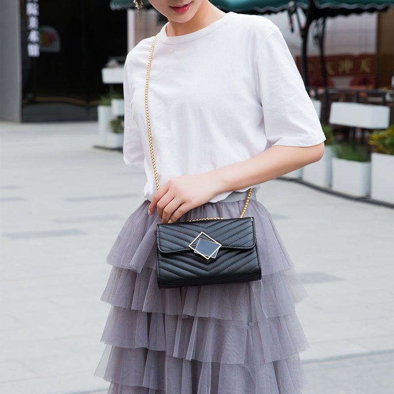 Chanel-Inspired 2023 Floral Embroidered Chain Bag