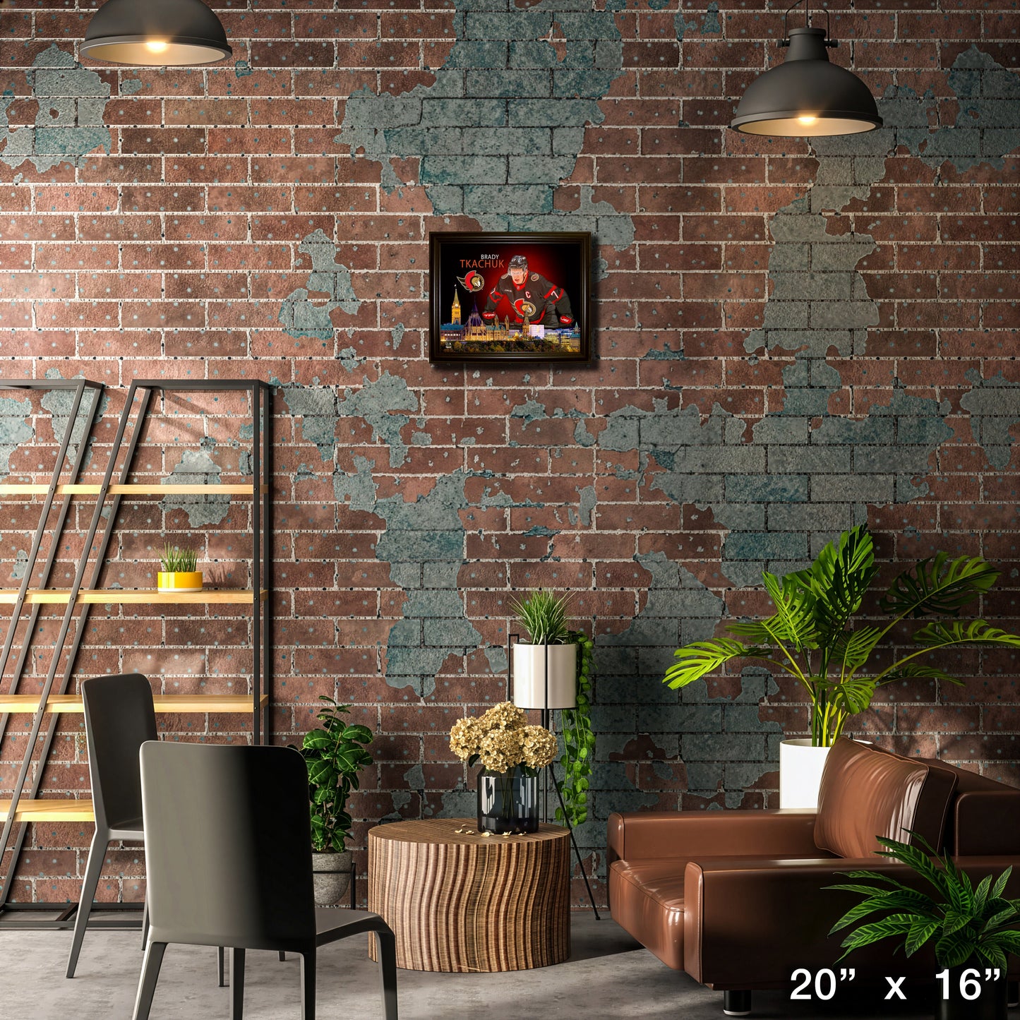 Brady Tkachuk 16x20 Framed Skyline Print Ottawa Senators