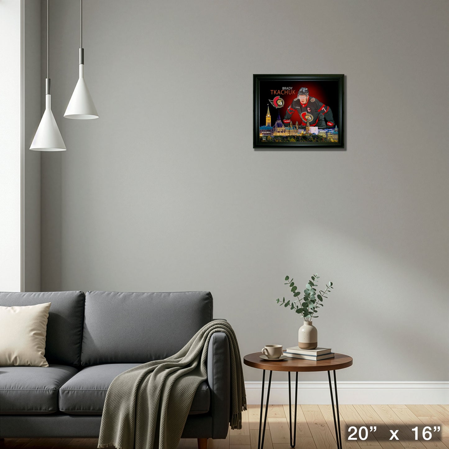 Brady Tkachuk 16x20 Framed Skyline Print Ottawa Senators