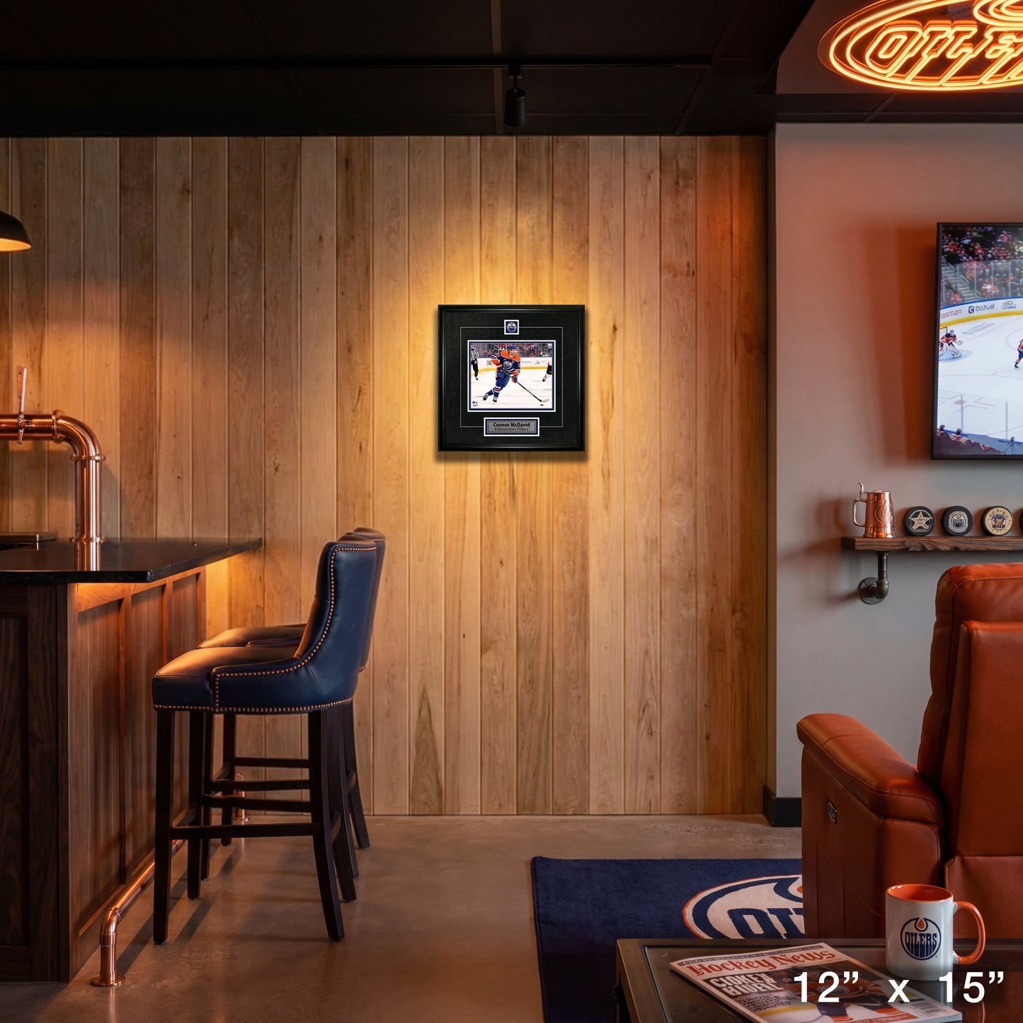 Connor McDavid Framed Pin & Plate Edmonton Oilers