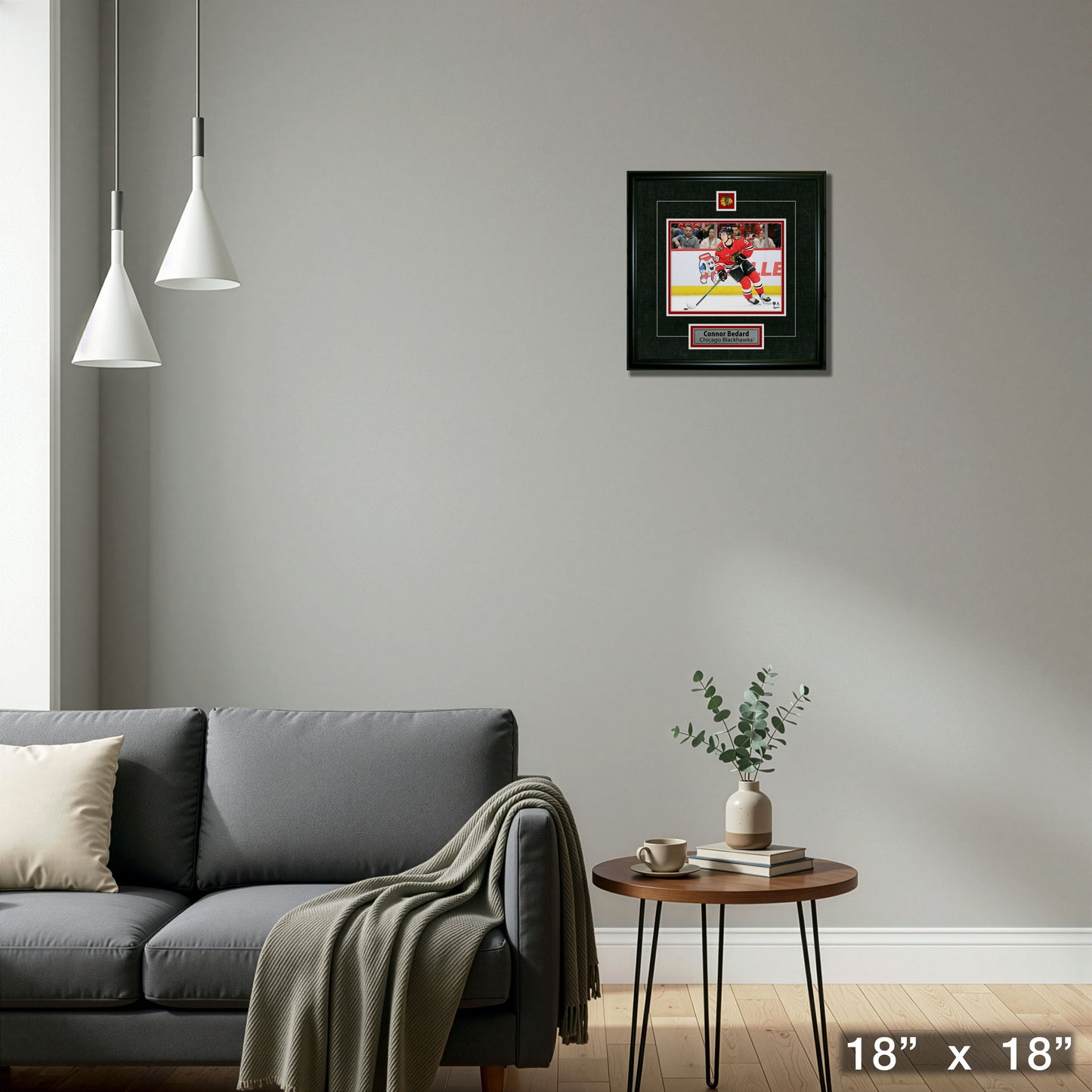 Connor Bedard Framed Pin & Plate Chicago Blackhawks