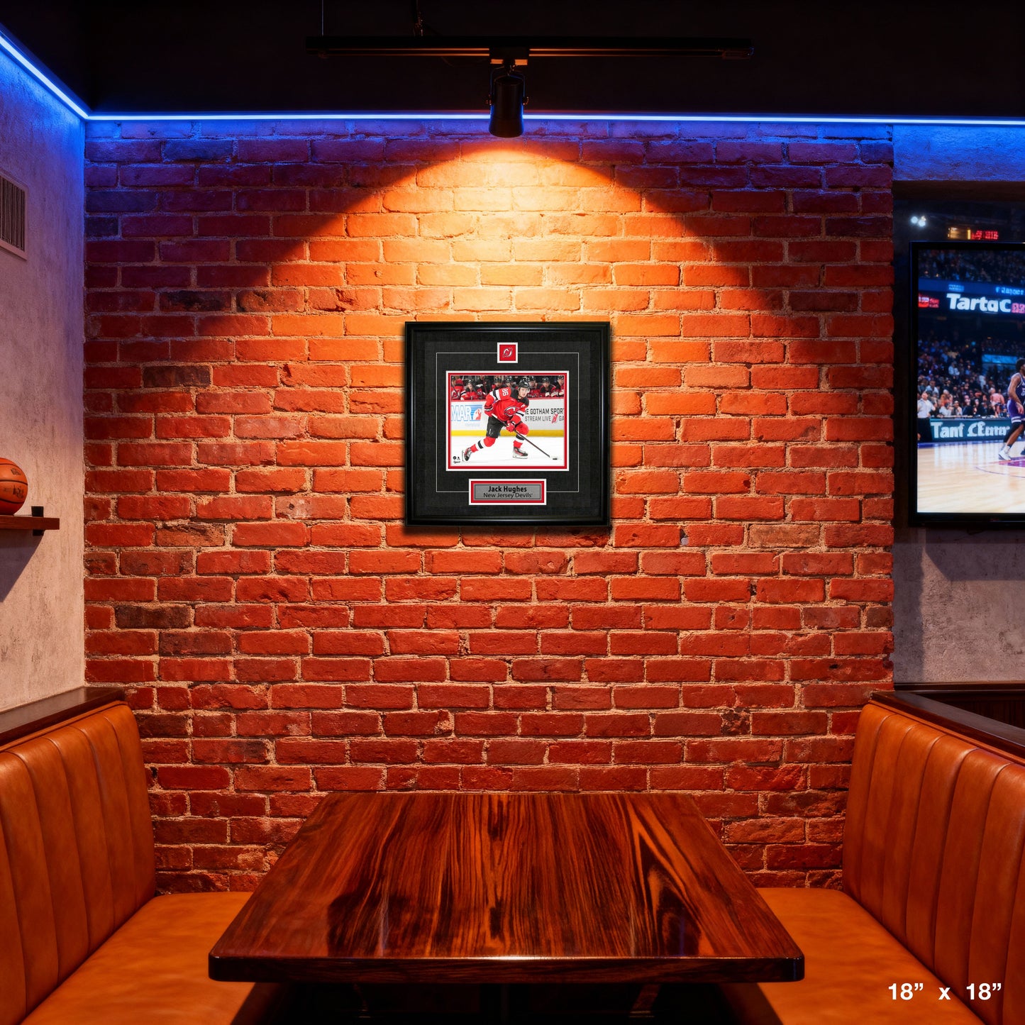 Jack Hughes Framed Pin & Plate New Jersey Devils