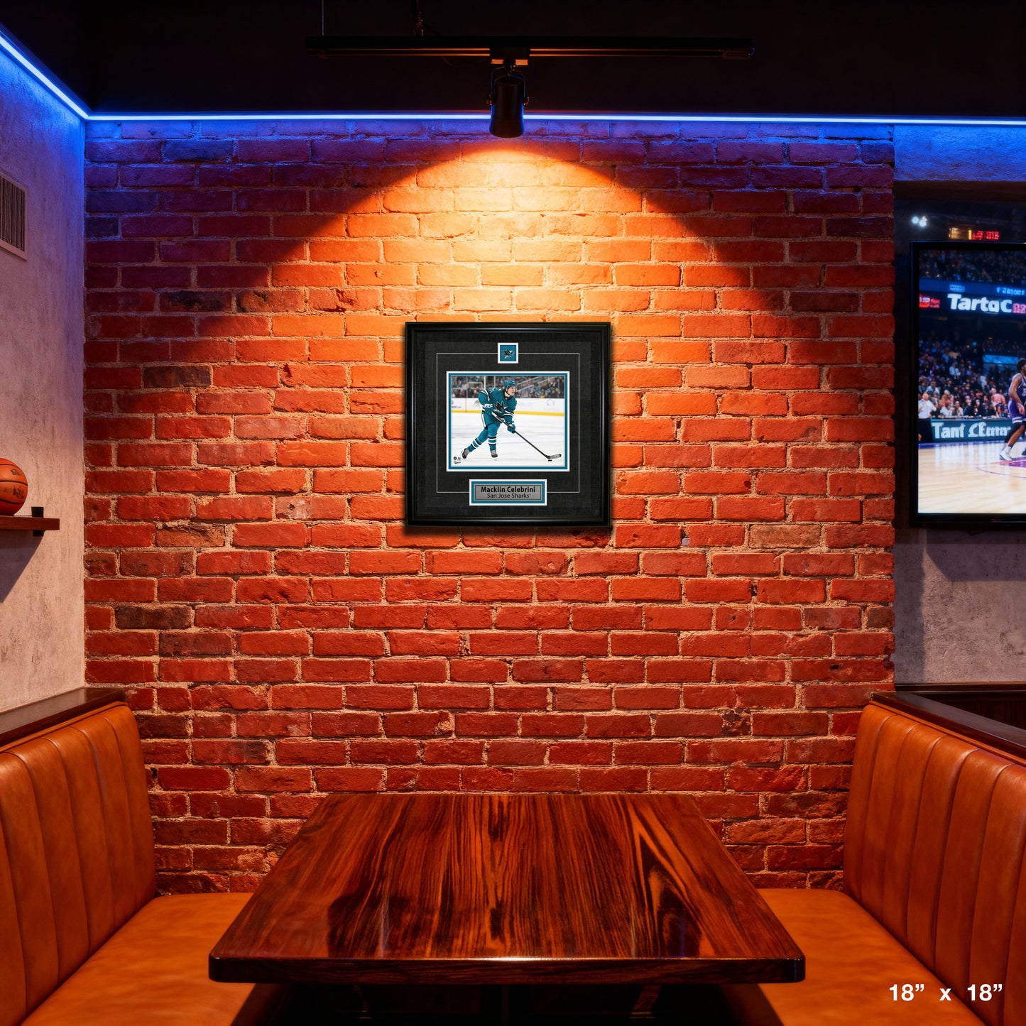 Macklin Celebrini Framed Pin & Plate San Jose Sharks