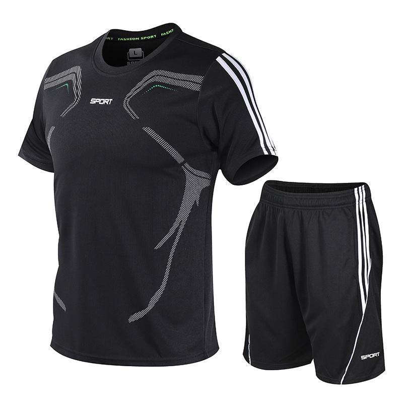 Men's Sets Summer Sportswear T-Shirts And Shorts Track Suit Big Size M To 5XL Reach For Weight 105kg - Velora