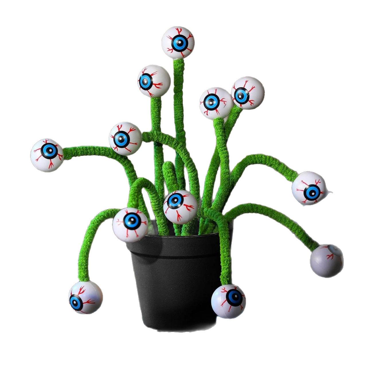 Halloween Three-dimensional Eye Beads Twig Cutting Bouquet Creative Funny Decoration - Velora